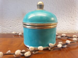 Boite à bijoux tadelakt turquoise