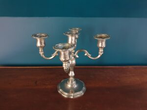 Chandelier argenté 5 bobèches