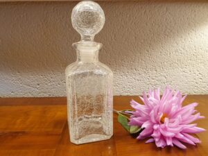 Carafe à whisky verre craquelé