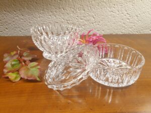 Sucrier et bonbonnière cristal