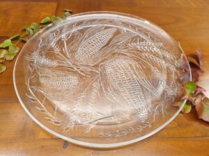 Plateau en verre aux maïs