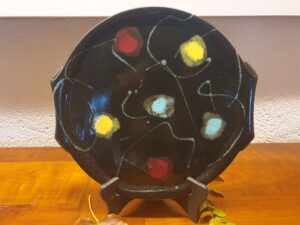 Plat à tarte céramique noire