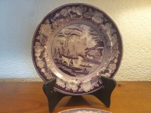 Assiette iron stone S.B & S