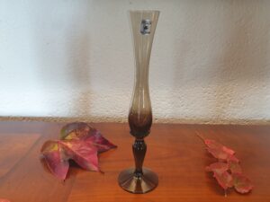 Soliflore en cristal fumé