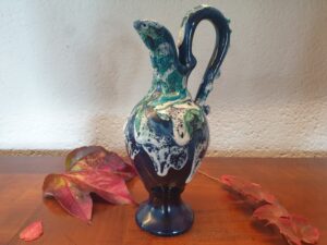 Aiguière bleue Fat Lava ancienne