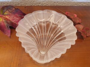 Coupe coquillage en verre dépoli