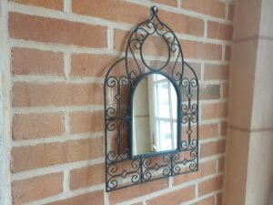 Miroir ethnique en fer forgé