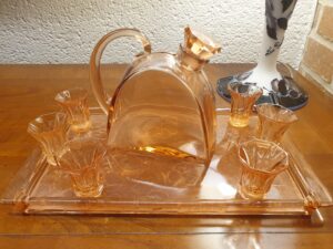 Service à liqueur Art Déco en cristal