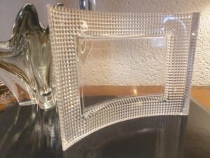 Cadre photo en cristal Art-Déco